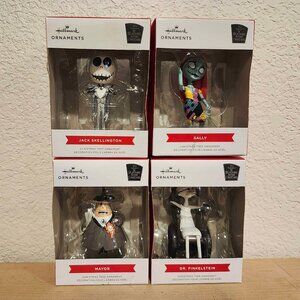 2021 Hallmark Nightmare Before Christmas Ornament Lot | Jack Skellington Sally